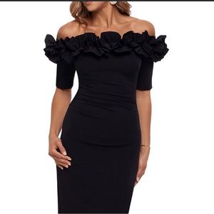 COPY - Ruffled of the shoulder gown